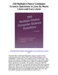 250 Multiple Choice Computer Science Questions in Java by Maria Litvin and Gary Litvin - 5 Star Review.pdf
