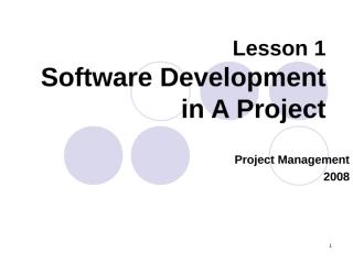 PM 2008 Lesson 1 Systems Development.ppt