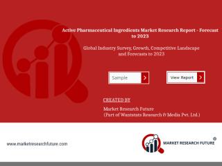 Active Pharmaceutical Ingredients API Market Size Analysis by MRFR.pptx