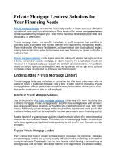 Private Mortgage Lenders Solutions for Your Financing Needs.pdf