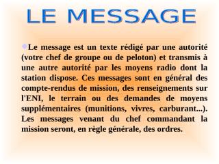 LE MESSAGE.ppt